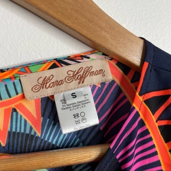 Mara Hoffman Blue Geometric Mini Dress size S Small - Picture 3 of 4